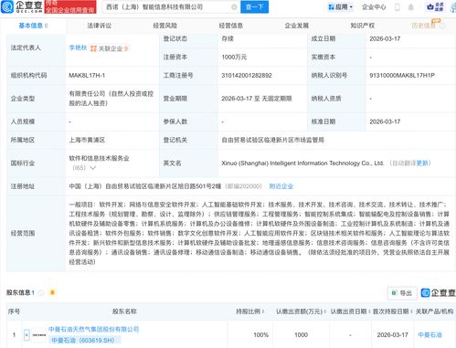 中曼石油跨界布局AI 成立智能信息科技公司，聚焦上海信息安全軟件開發
